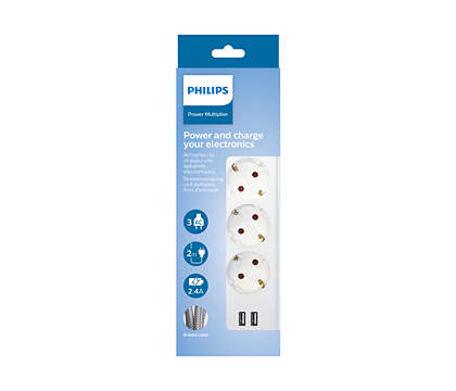 Philips SPN3032WA/10 power distribution unit (PDU) 3 AC outlet(s) White – image 2