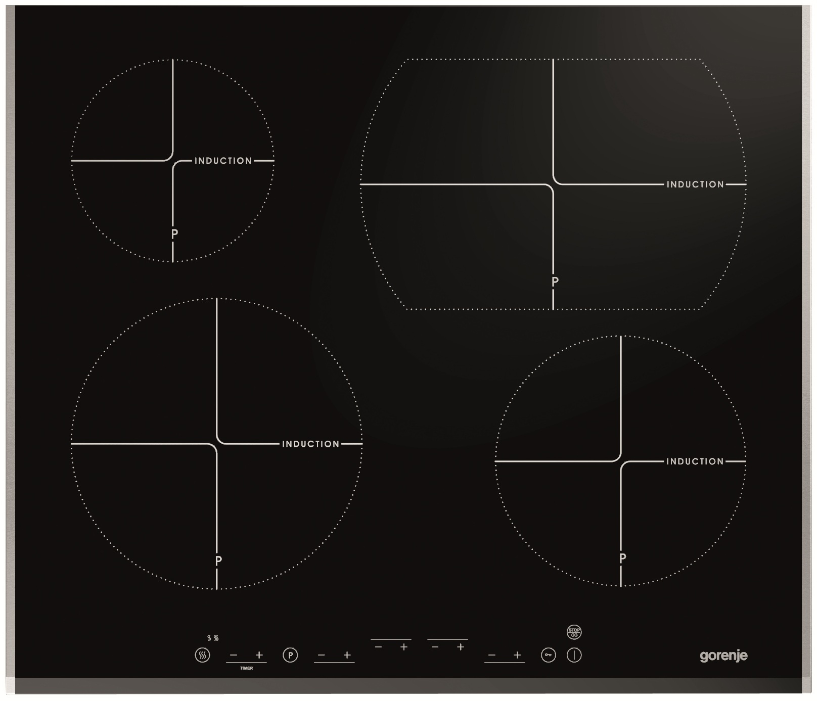 Gorenje IT642AXC hob Black Built-in Zone induction hob 4 zone(s)