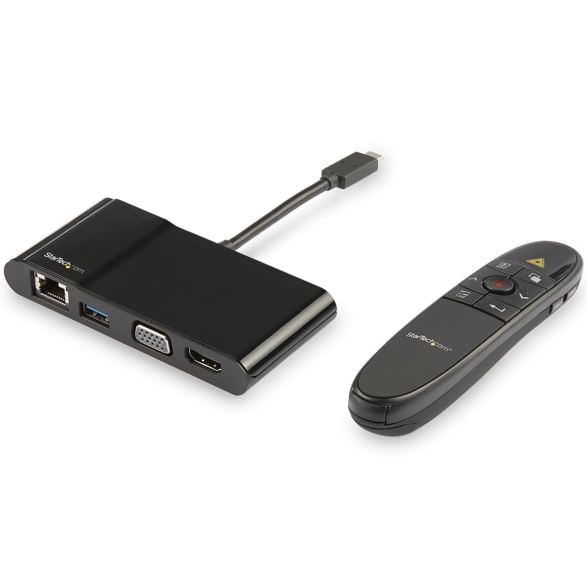 StarTech.com USB-C Multiport Adapter with Wireless Presenter Remote – image 1