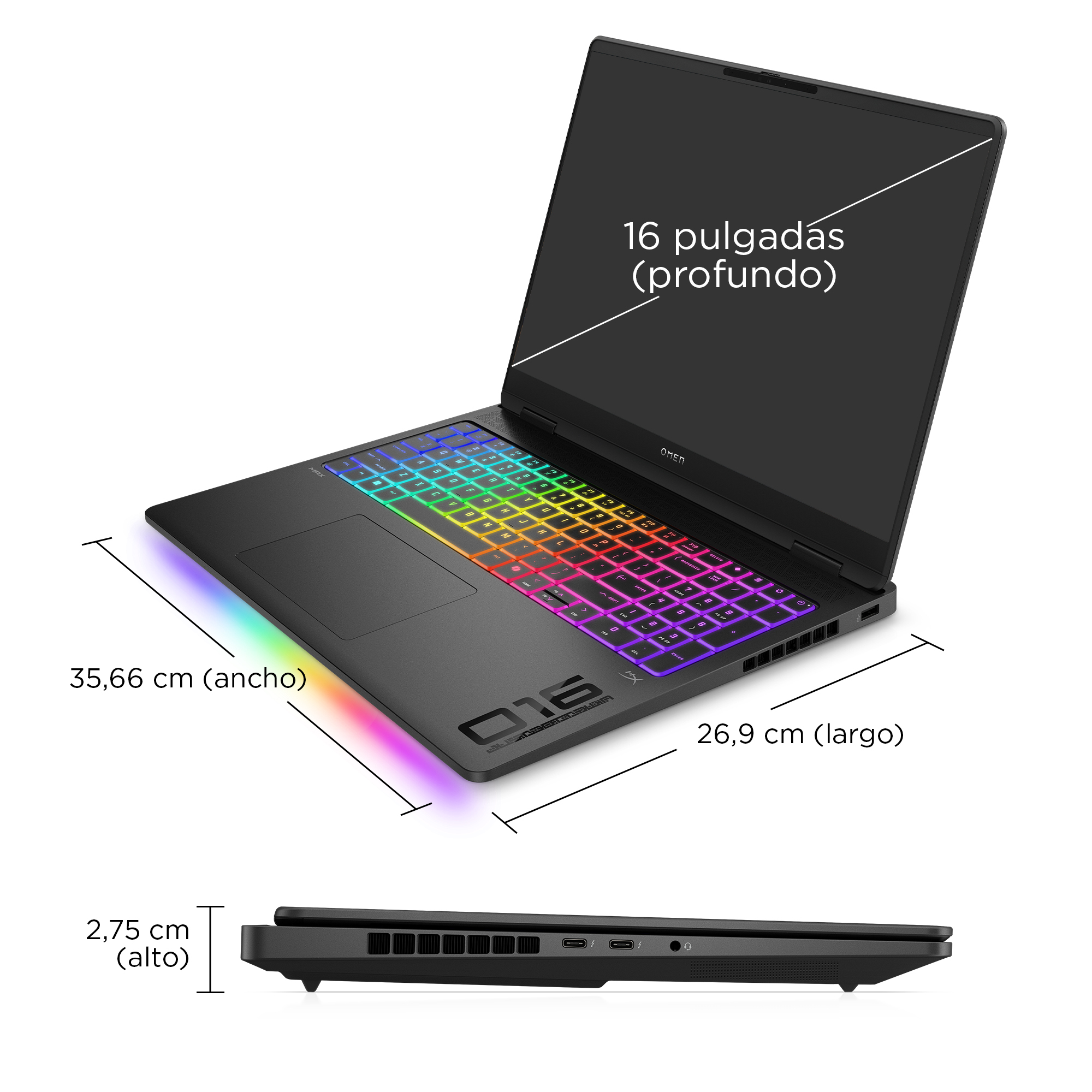 Portátil gaming OMEN MAX 16-ah0016ns - NVIDIA GeForce RTX 5070 Ti 12GB - imagen 8