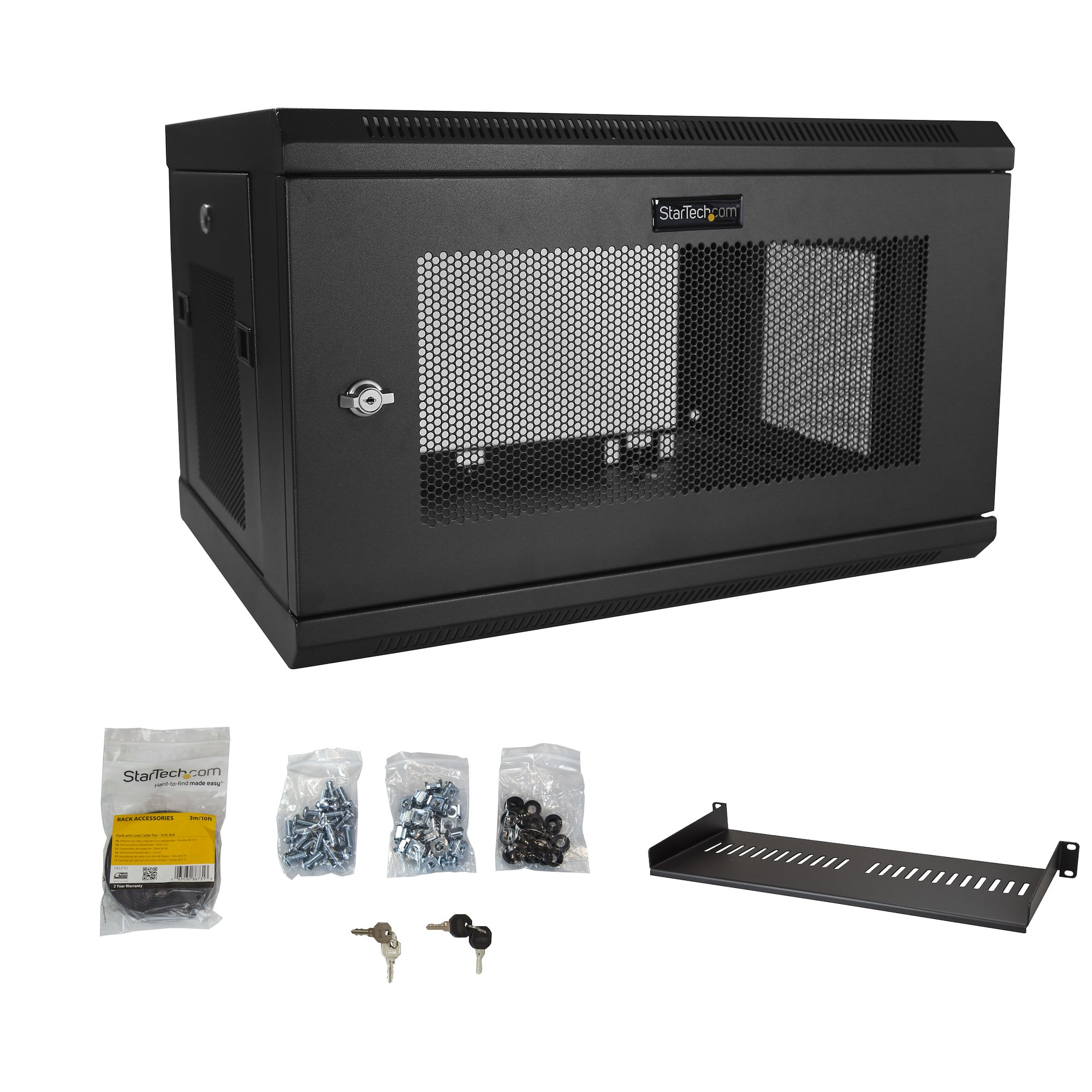 StarTech.com 2-Post 6U Wall Mount Network Cabinet with 1U Shelf – image 7
