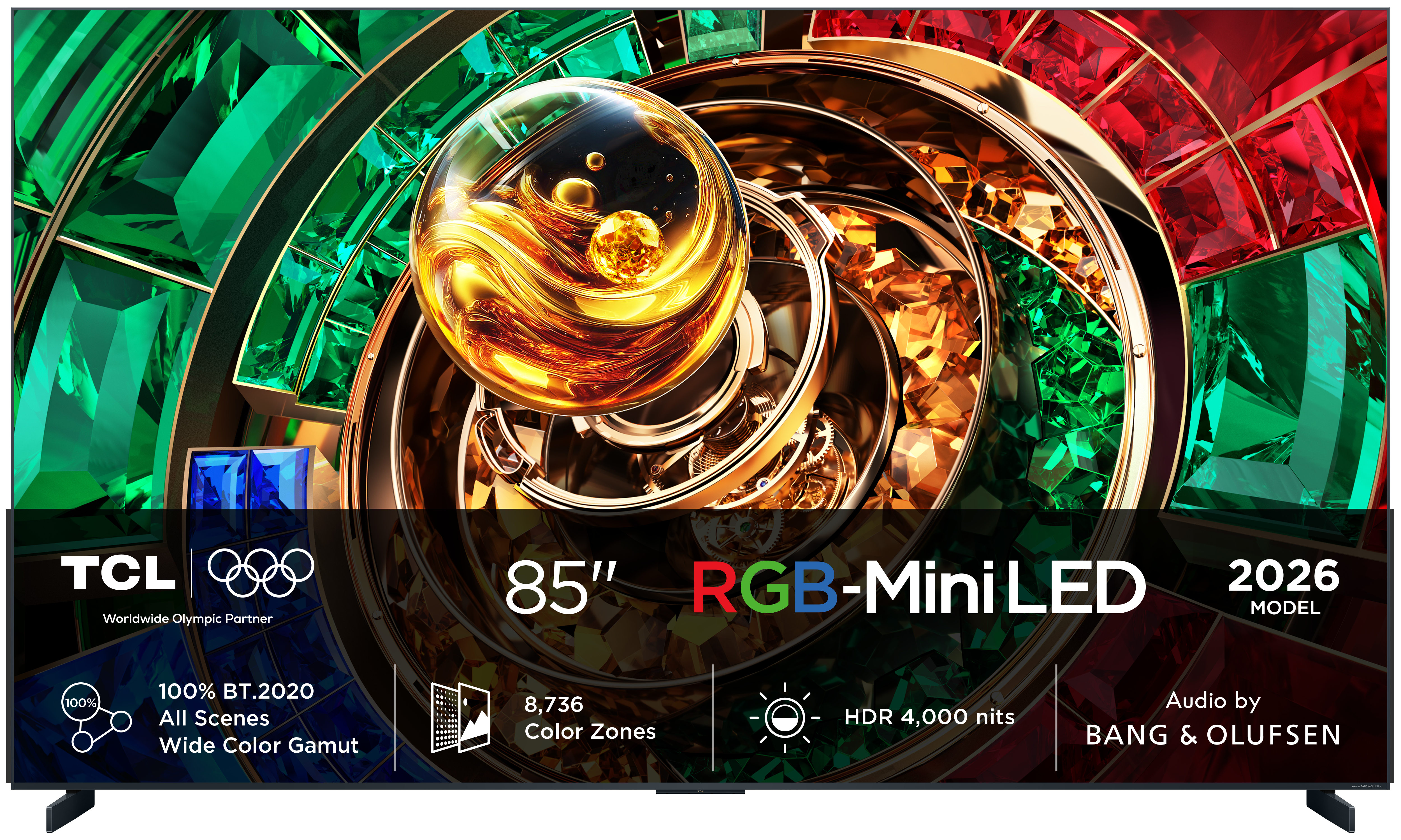 TV RGB Mini LED 85" - TCL 85RM9L, UHD 4K, AiPQ Pro Processor, Smart con Google TV, 144 Hz, Negro