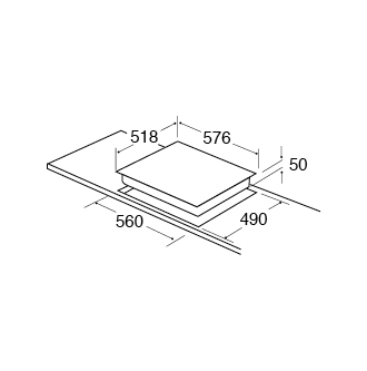 CDA HN6732FR hob Black Zone induction hob – image 2