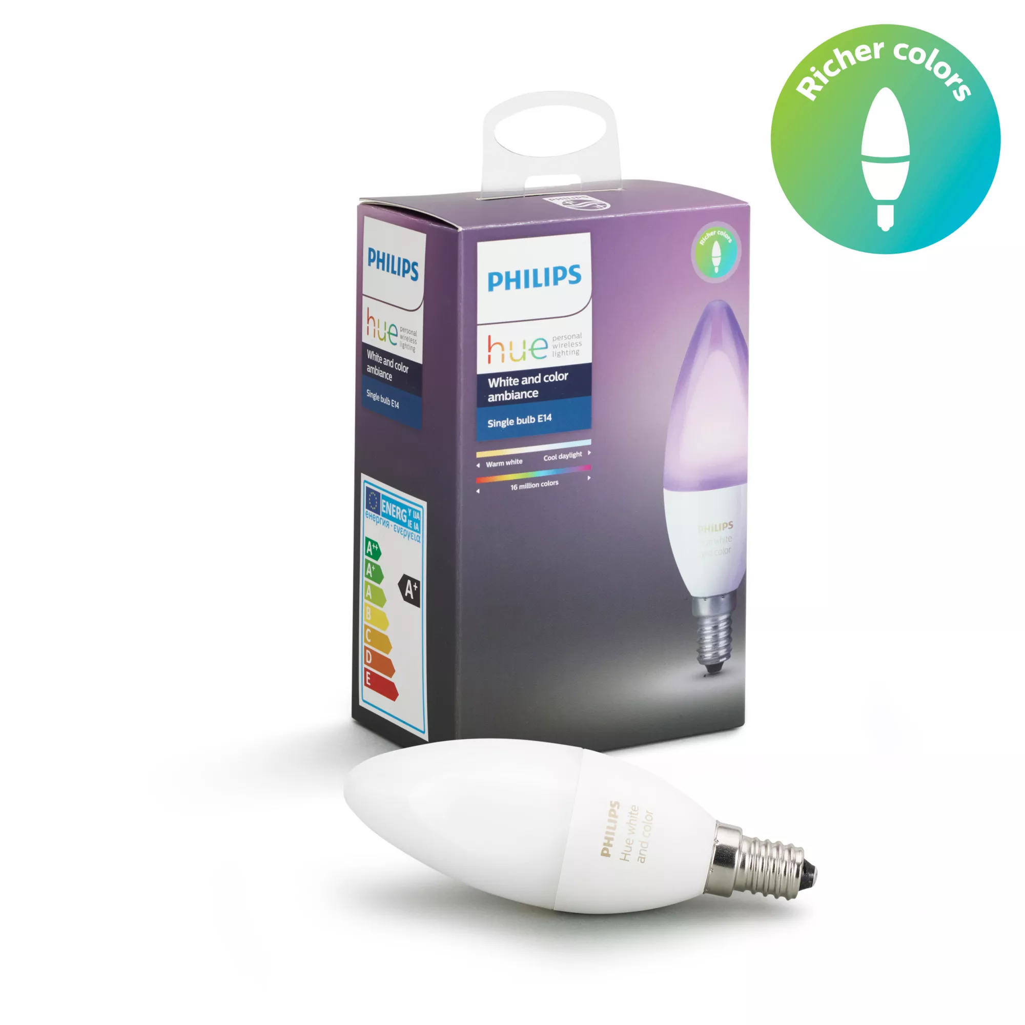 Philips by Signify Philips Hue White and colour ambience 8718699628482 smart lighting Smart bulb Bluetooth/Zigbee – image 1