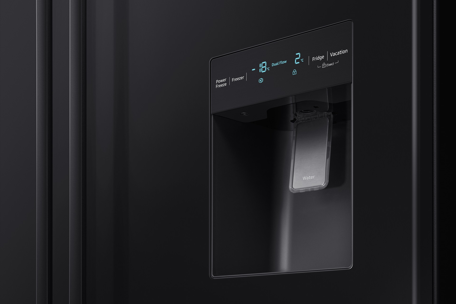 Samsung RS3000 RS52N3313BC/EU American Style Fridge Freezer with Non-Plumbed Water Dispenser - Black – image 6