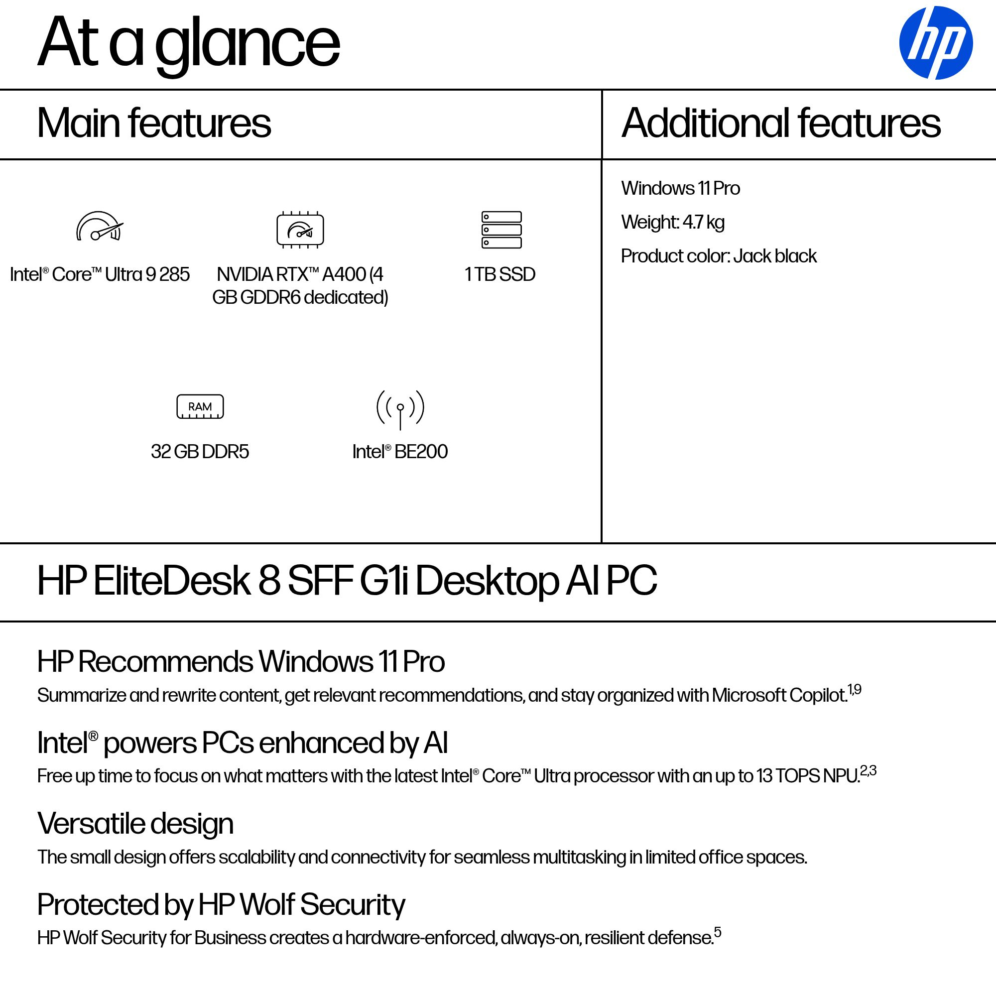 HP EliteDesk 8 SFF G1i Desktop AI PC – image 3