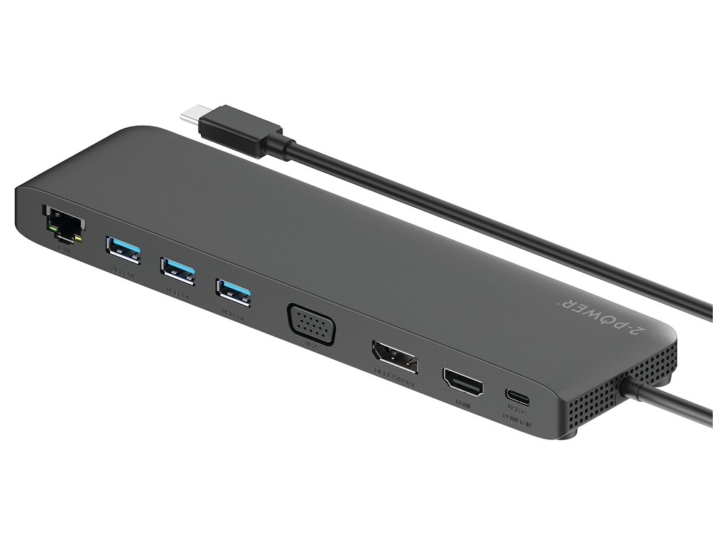 2-Power DOC0118A laptop dock/port replicator Black – image 2