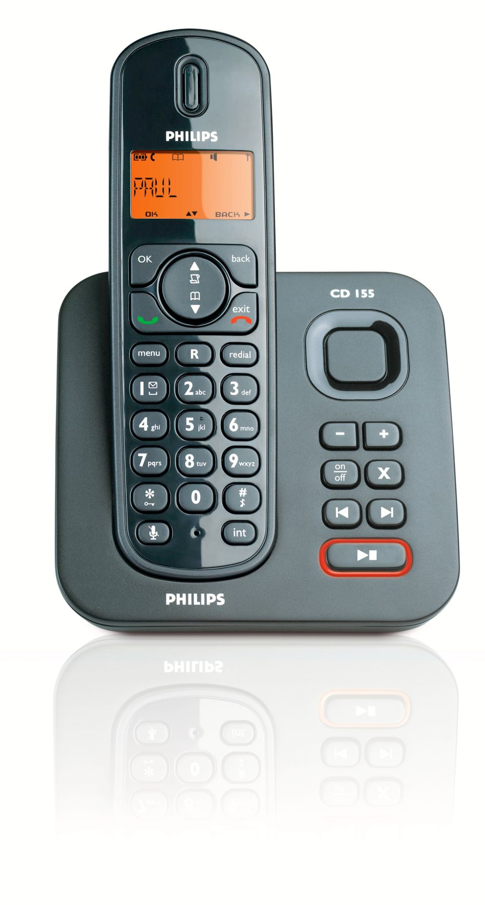 Philips CD1551B/78 telephone Caller ID Black
