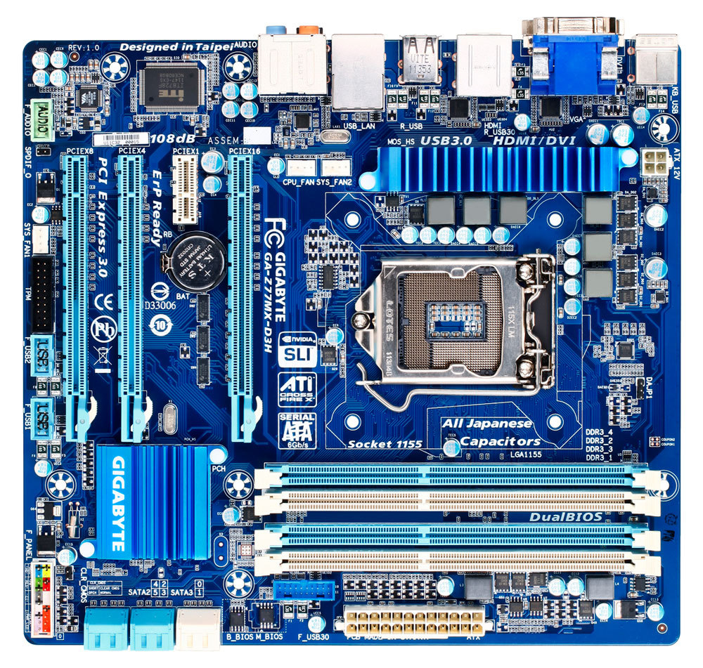 GIGABYTE GA-Z77MX-D3H motherboard LGA 1155 (Socket H2) micro ATX – image 2
