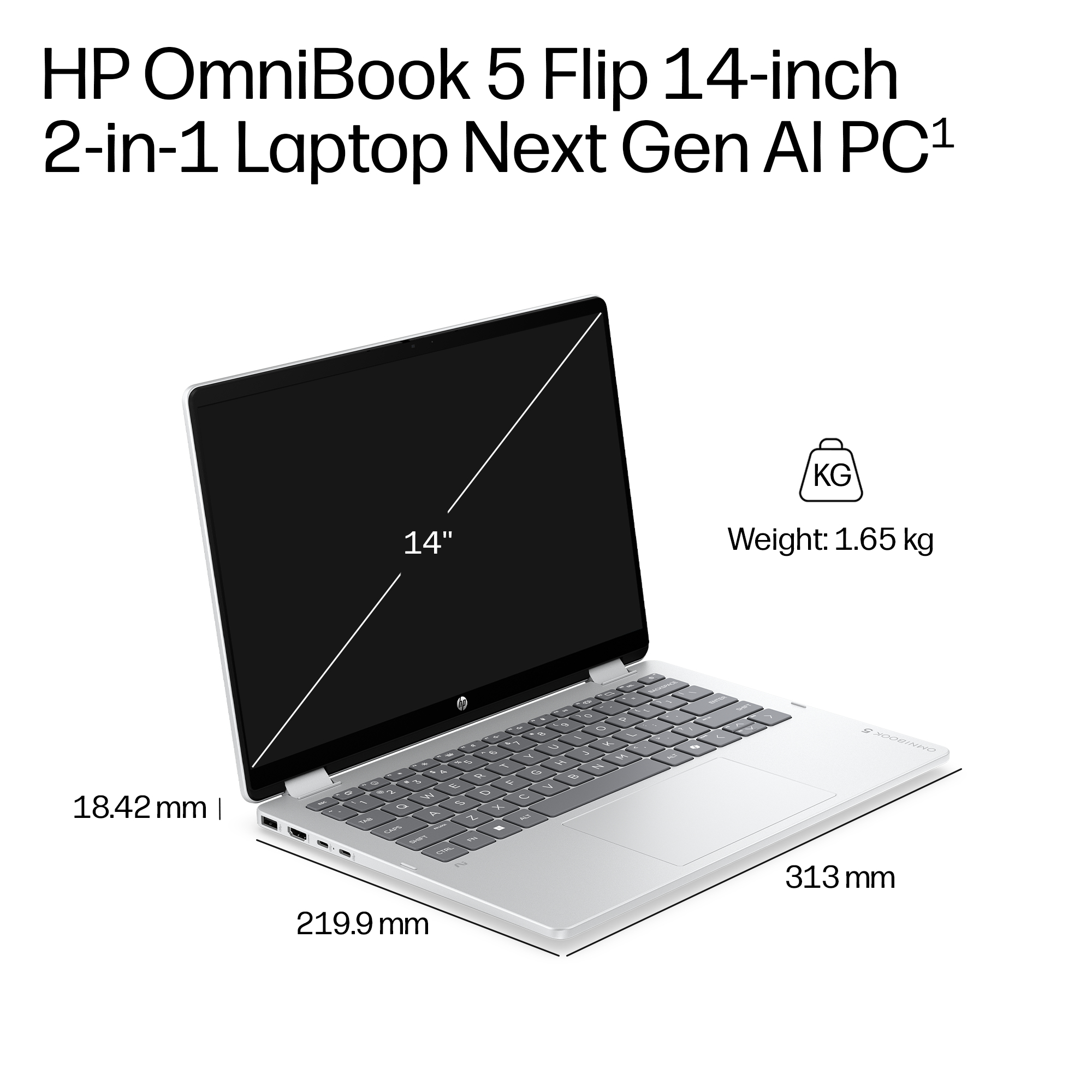 HP DG6D5EA laptop Copilot+ PC Intel Core Ultra 5 – image 5
