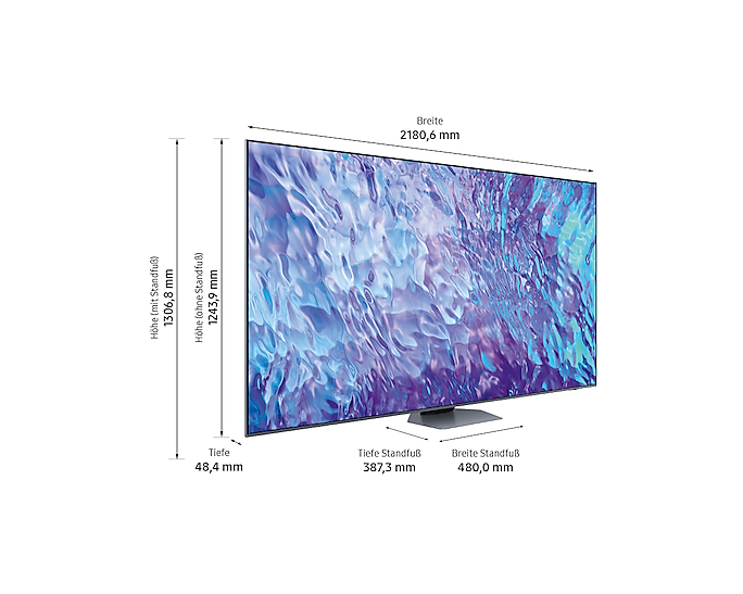 Samsung GQ98Q80C 2.49 m (98") 4K Ultra HD Smart TV Wi-Fi Silver – image 3