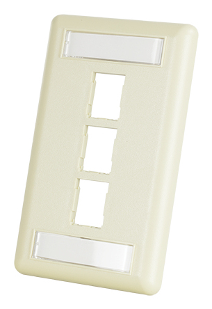 Legrand HDJ 3 Port Tekli Yüzey Plakası, Fildişi