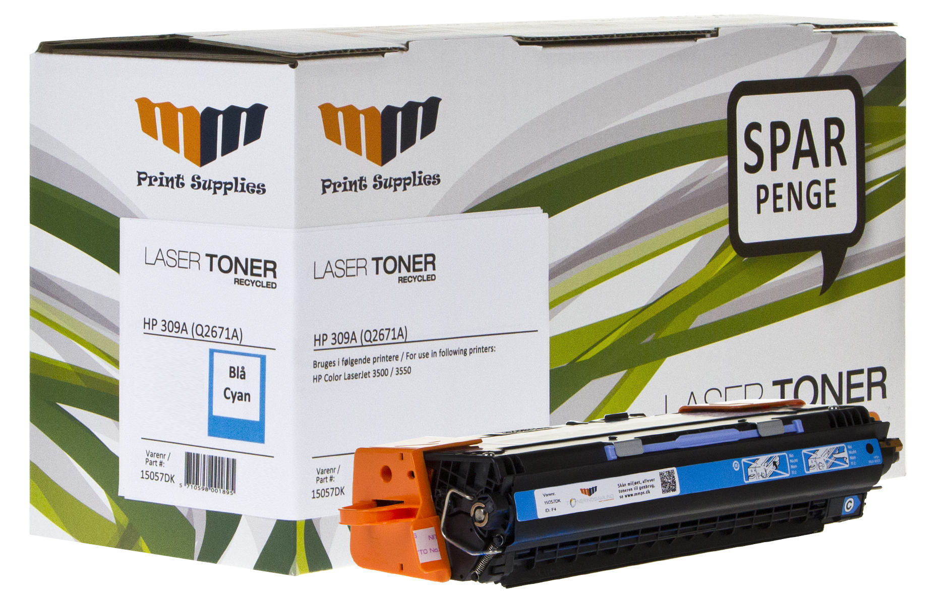 MM Cyan Laser Toner - HP 309A (Q2671A) - For HP Color LaserJet