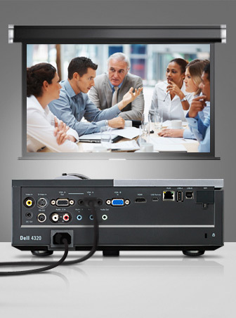 Dell 4320 data projector Standard throw projector 4300 ANSI lumens DLP WXGA (1280x800) 3D Black – image 4