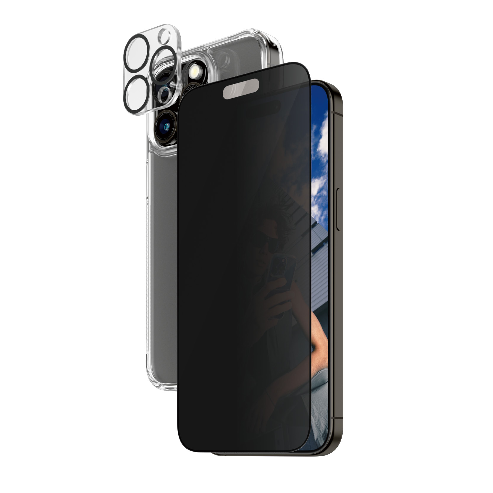 PanzerGlass ® 3-in-1 Privacy Bundle iPhone 15 Pro Max Clear screen protector Apple 1 pc(s)