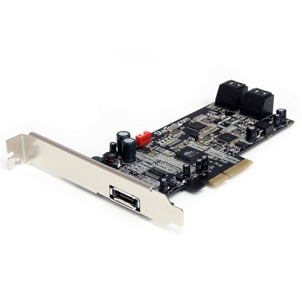 StarTech.com 4 Port PCI Express SATA III (6Gbps) Controller Card w/ eSATA - PCIe x4 – image 1