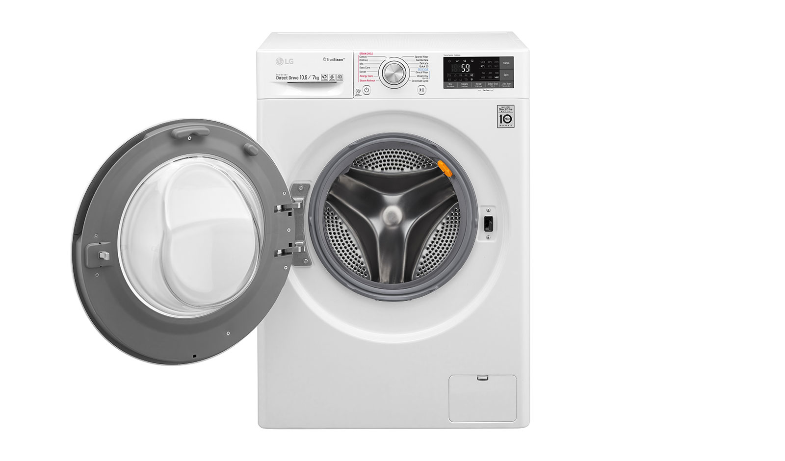 LG F4J8JH2W washer dryer Front-load Freestanding White A – image 2