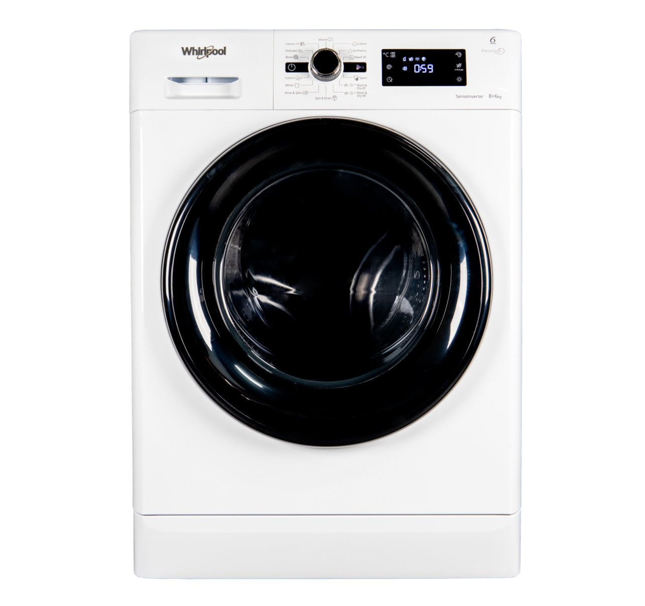 Whirlpool FWDG86148BEU washer dryer Freestanding Front-load Black, White – image 2