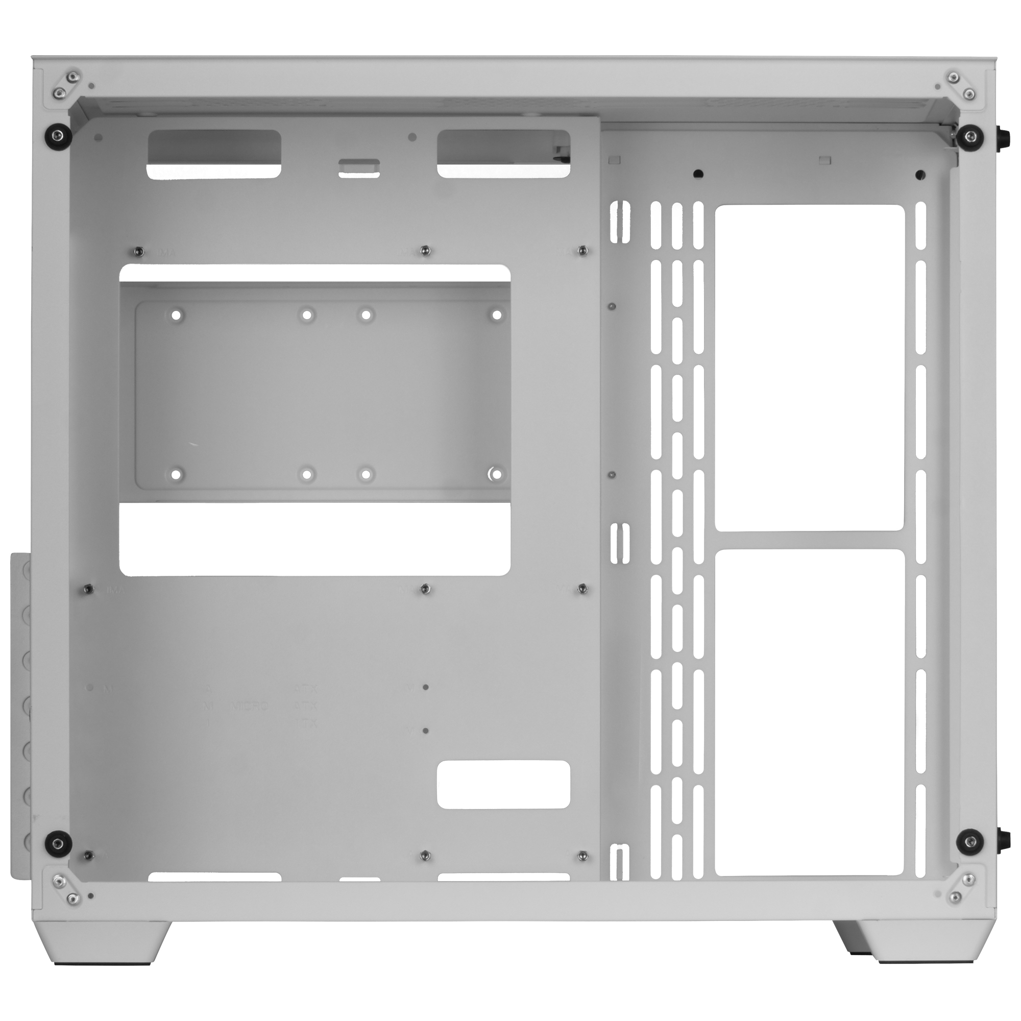 Mars Gaming MCV3 White Custom XXL E-ATX Gaming Tower Front and Side Tempered Glass Window Dual Chamber Modular Frame – image 6