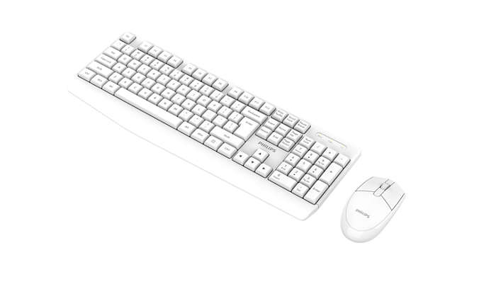 Philips 3000 series SPT6337W/93 keyboard Mouse included Universal RF Wireless QWERTY English White – image 3