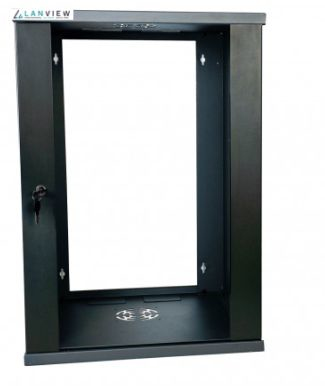 Lanview LVR242510 rack cabinet 10U Wall mounted rack Black
