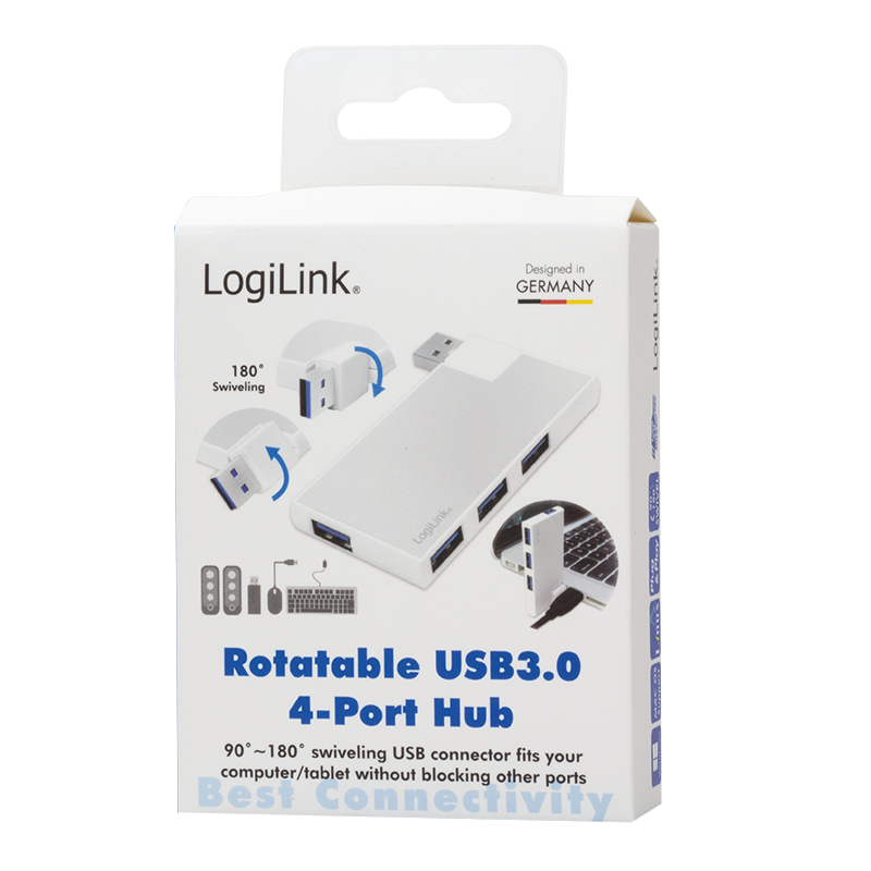 LogiLink UA0303 interface hub USB 3.2 Gen 1 (3.1 Gen 1) Type-A 5000 Mbit/s Silver – image 7