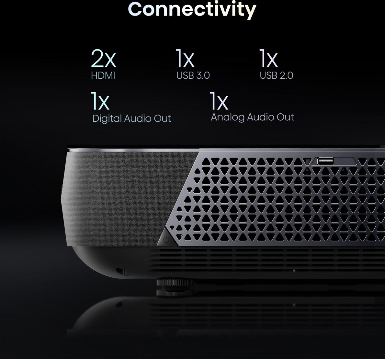 Hisense PL1SE projection TV Ultra short throw projector 2100 ANSI lumens UHD 4K (3840x2160) Black, Dark Grey – image 6