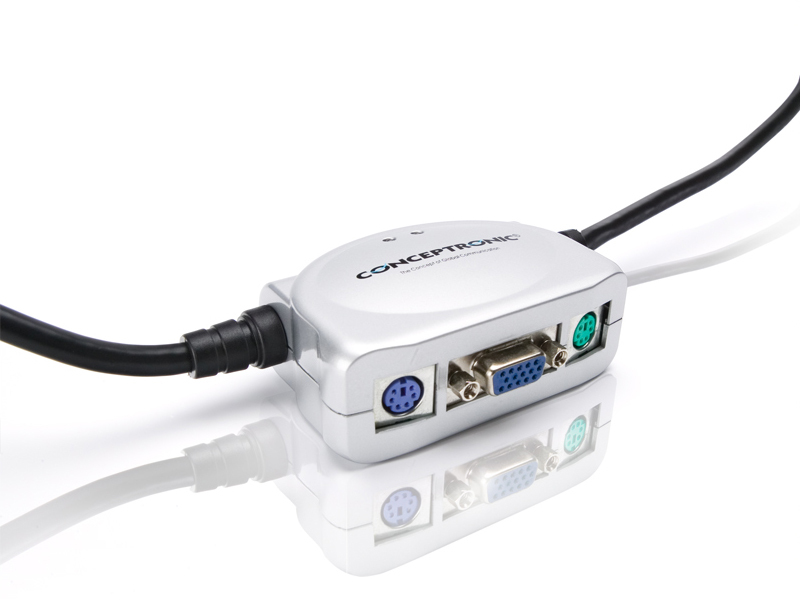 Conceptronic 2 ports compact KVM Switch – image 2
