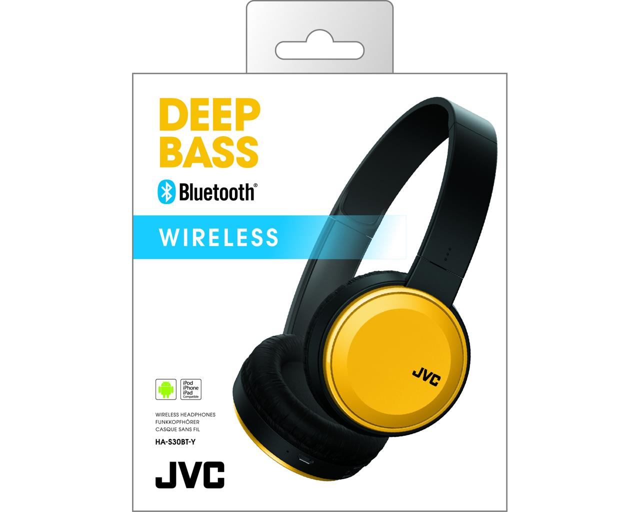 JVC HA-S30BT-Y Headset Wireless Head-band Calls/Music Micro-USB Bluetooth Black, Yellow – image 2