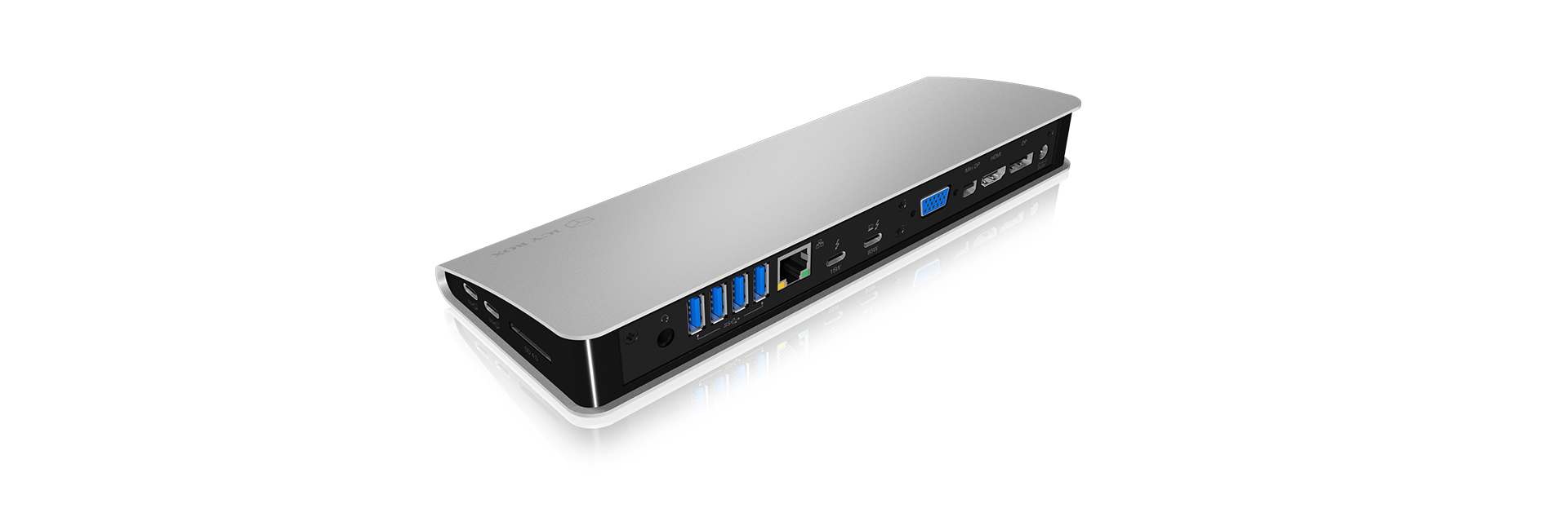 ICY BOX IB-DK2801-TB3 Thunderbolt 3 Black, Silver – image 2