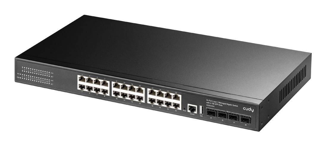 Cudy GS5024S4 network switch Managed L3 Gigabit Ethernet (10/100/1000) Black – image 2
