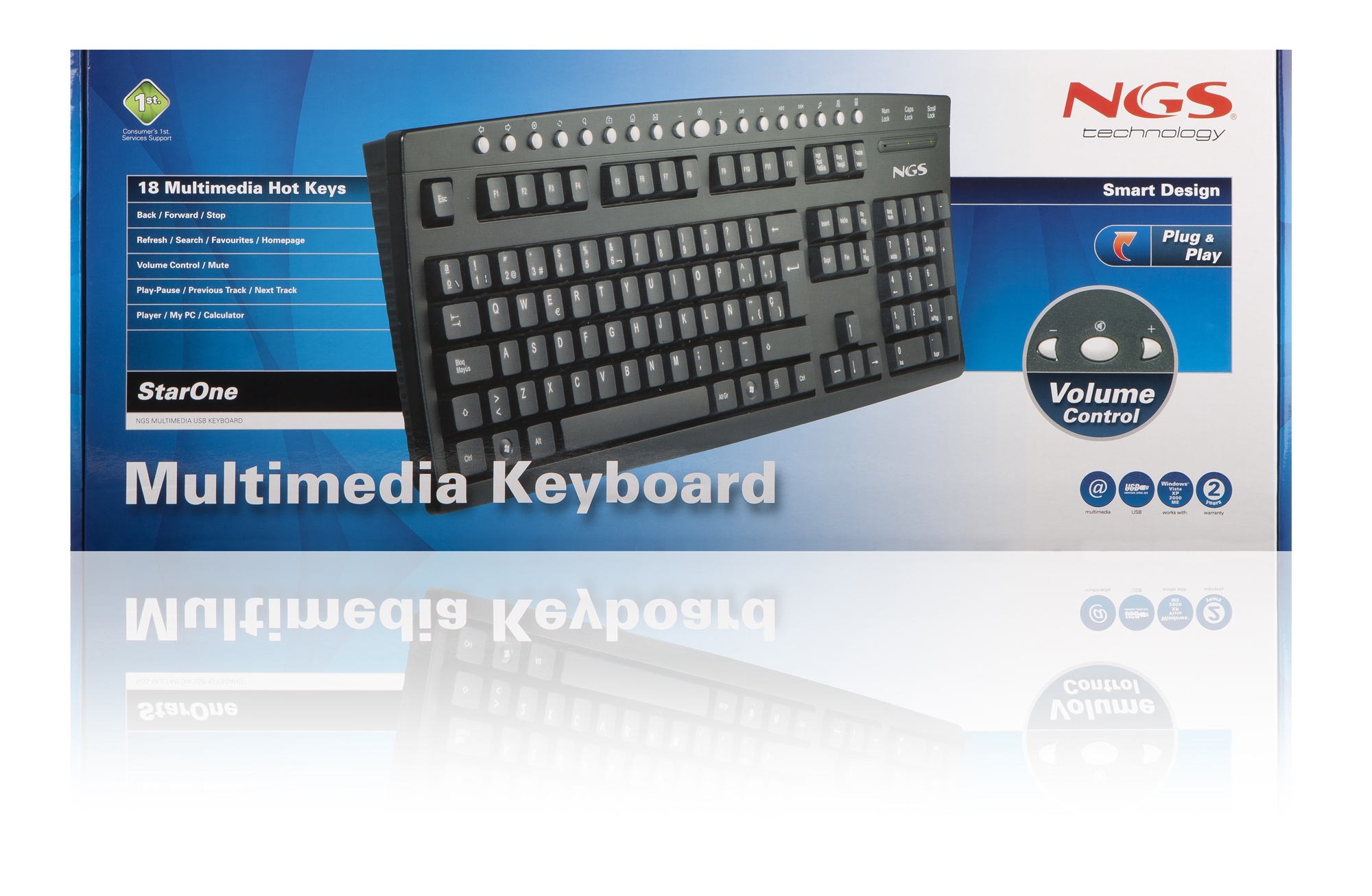 NGS StarOne keyboard Office USB QWERTY Black – image 8