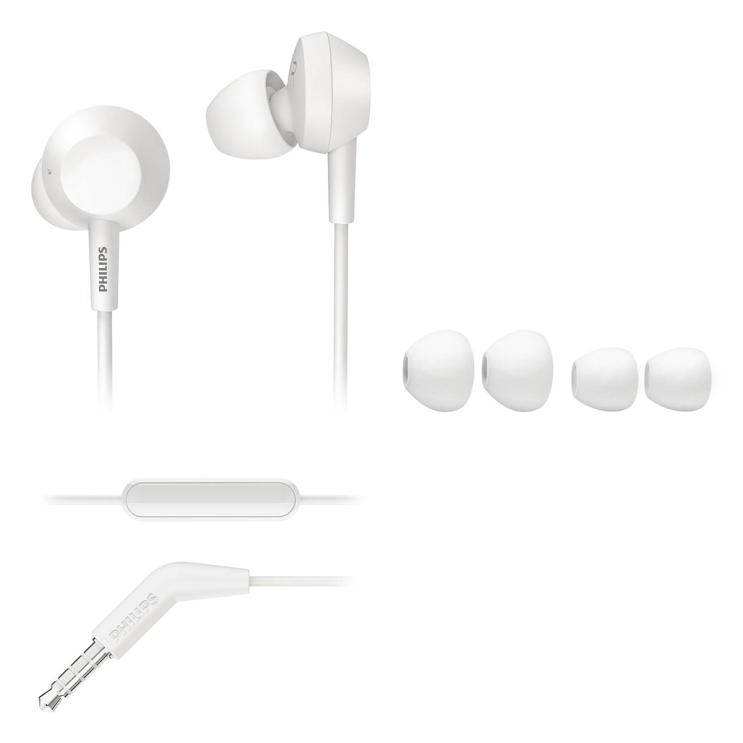 Philips 3000 series TAE4105WT/00 headphones/headset Wired In-ear Calls/Music White – image 3