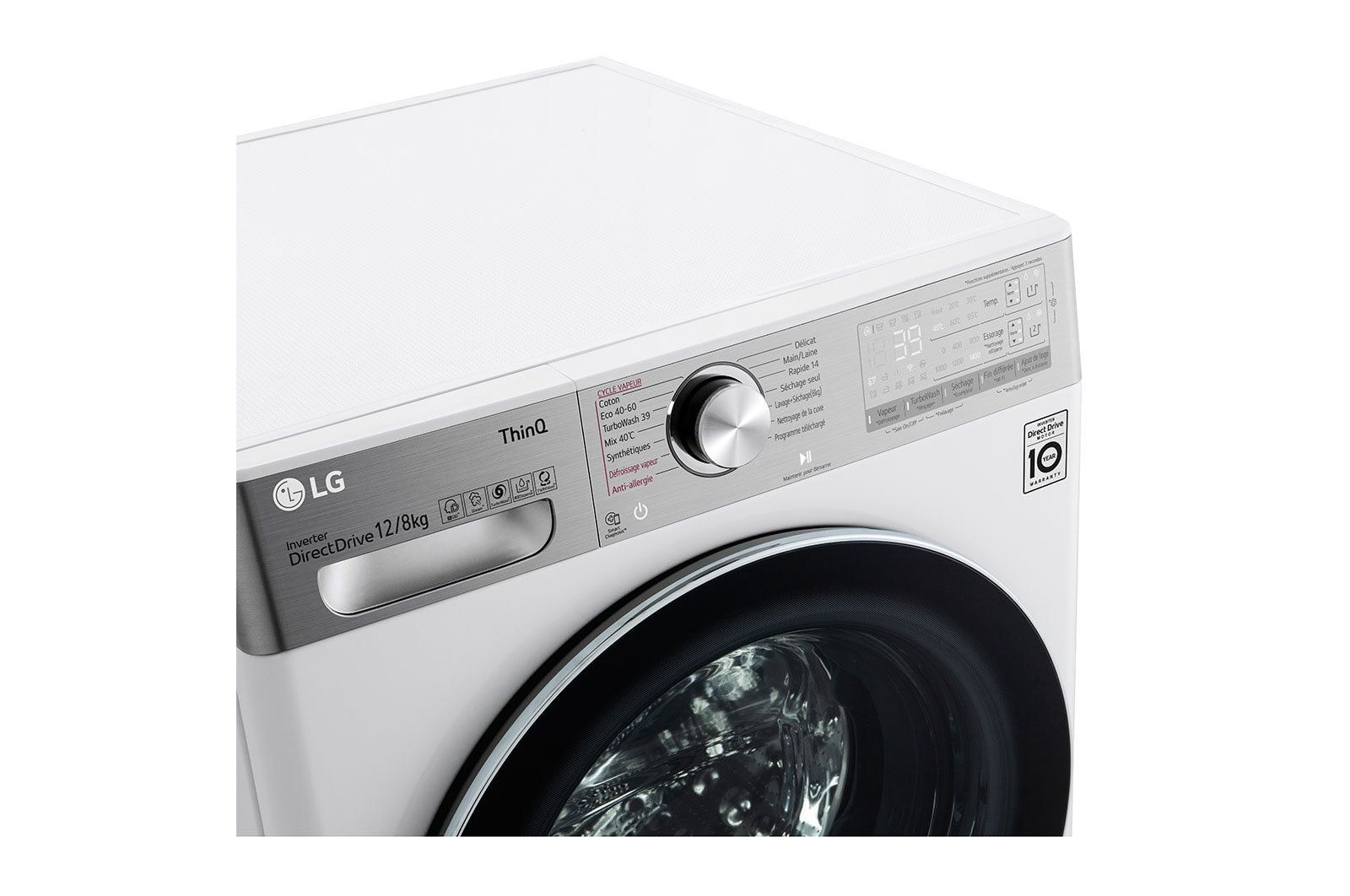 LG F4DV912H2EA washer dryer Freestanding Front-load Black, White – image 3