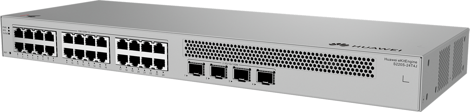 HUAWEI eKit S220S-24T4J Gestito L2 Gigabit Ethernet (10/100/1000) 1U Grigio