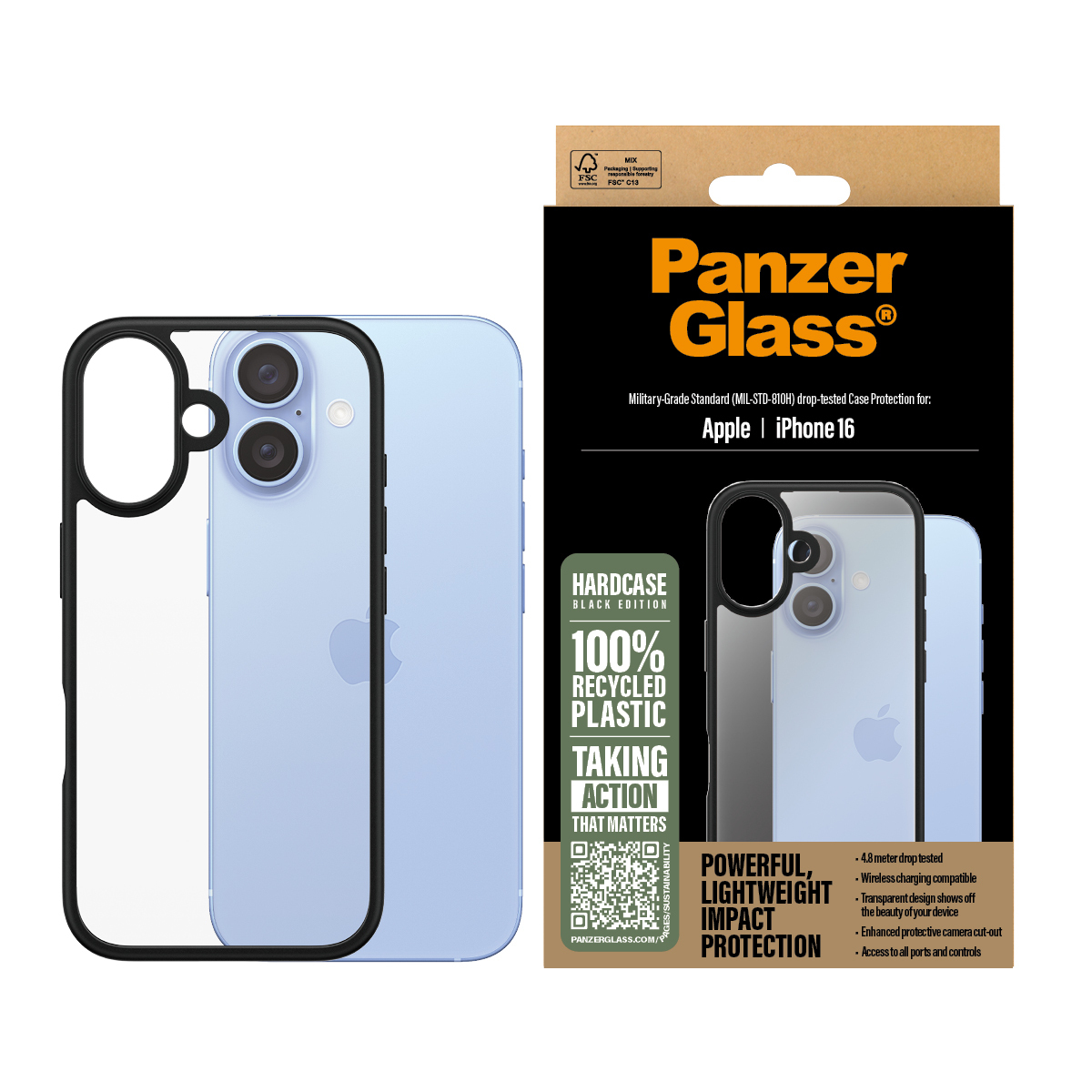 PanzerGlass® HardCase Transparent iPhone 16 – image 2