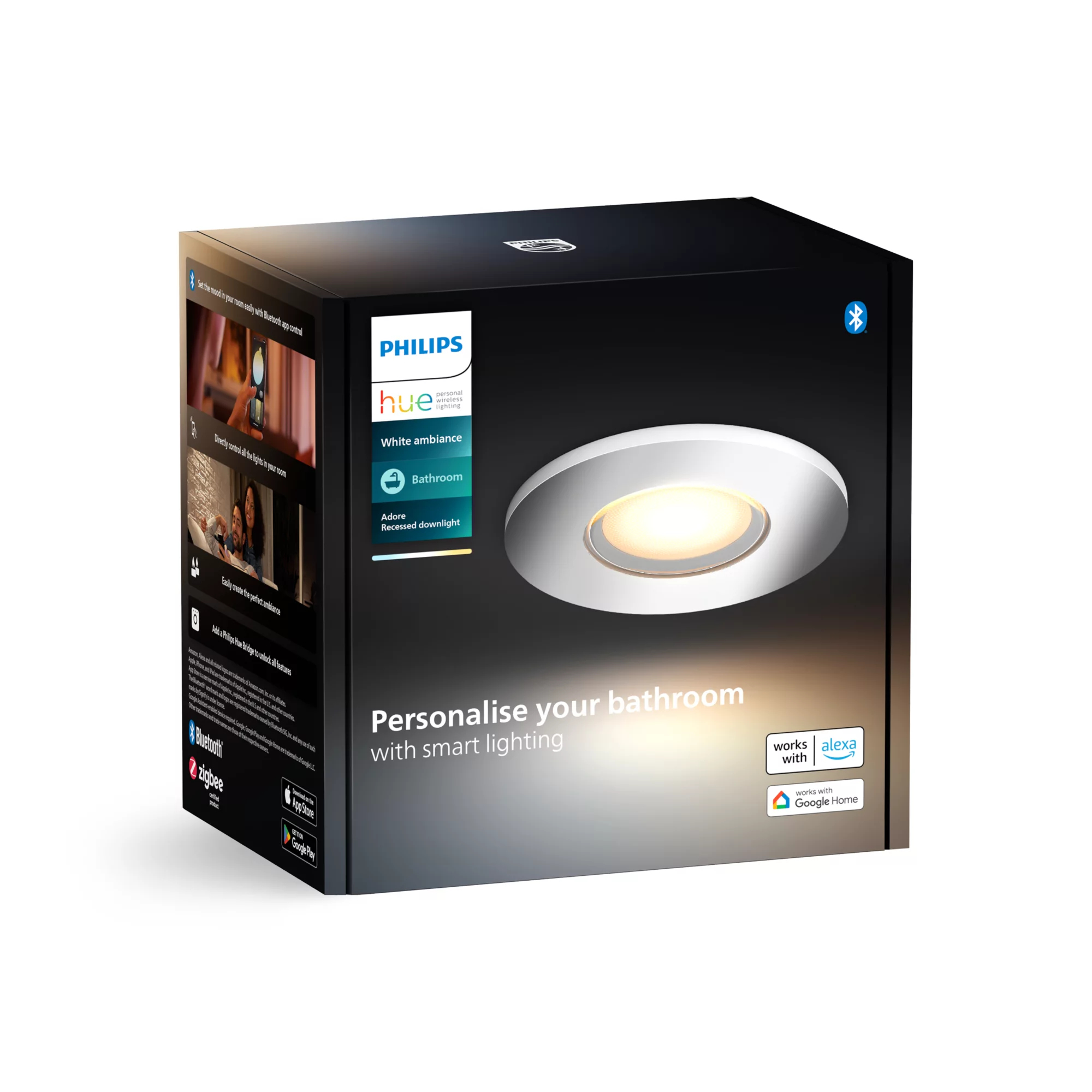 Philips by Signify Philips Hue White ambience Adore bathroom recessed downlight – image 4