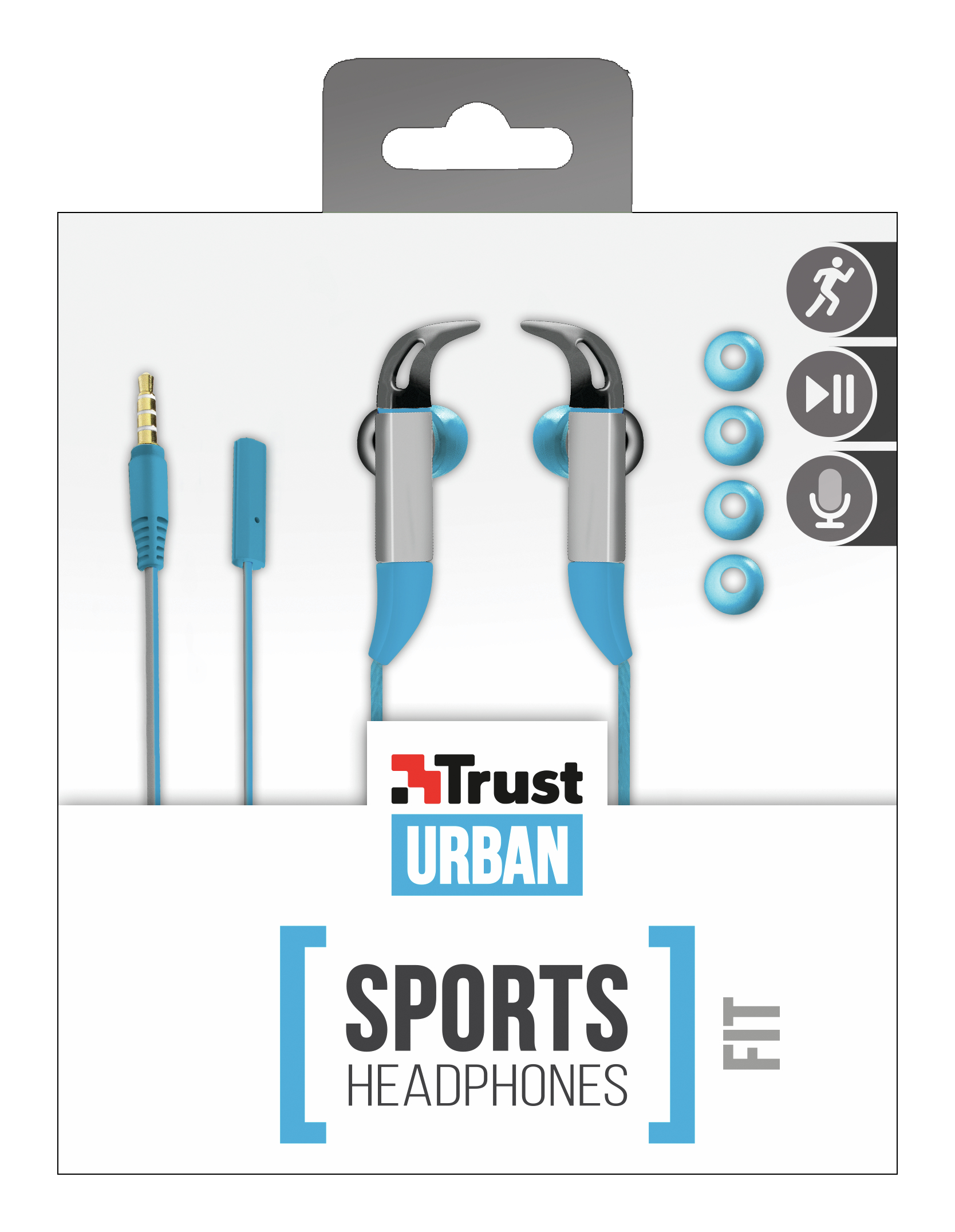 Trust 20321 headphones/headset Wired In-ear Sports Blue – image 2