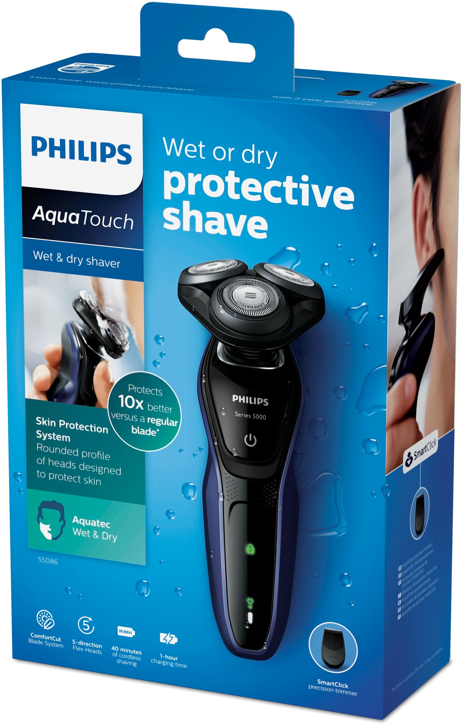 Philips SHAVER Series 5000 Wet and dry electric shaver S5086/06 – image 2
