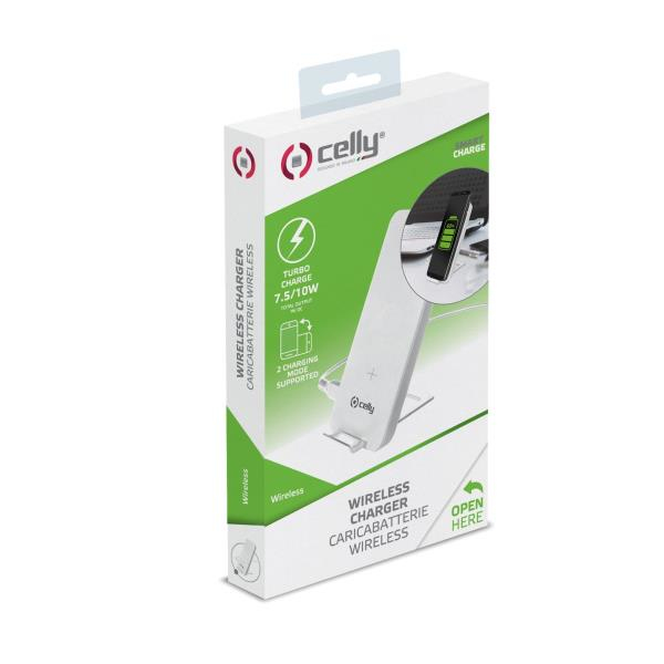 Celly WLFASTSTANDWH mobile device charger Smartphone White USB Wireless charging Indoor – image 7