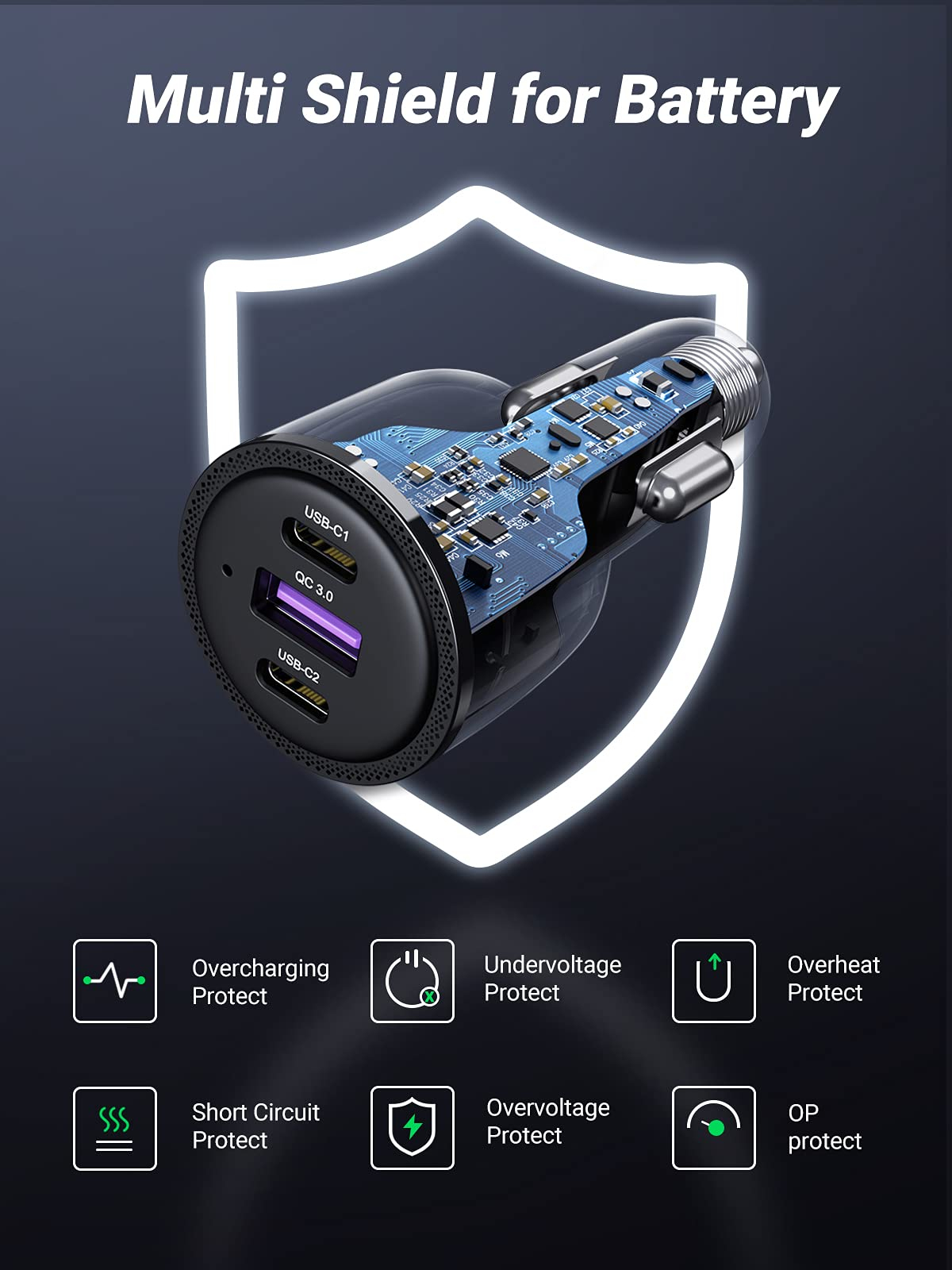 Ugreen CD239 Universal Black Cigar lighter Fast charging Auto – image 5