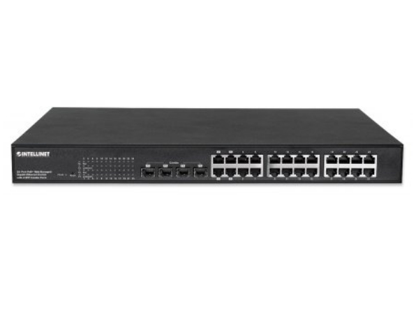 Intellinet 560900 network switch Managed L2 Gigabit Ethernet (10/100/1000) Power over Ethernet (PoE) 1U Black – image 3