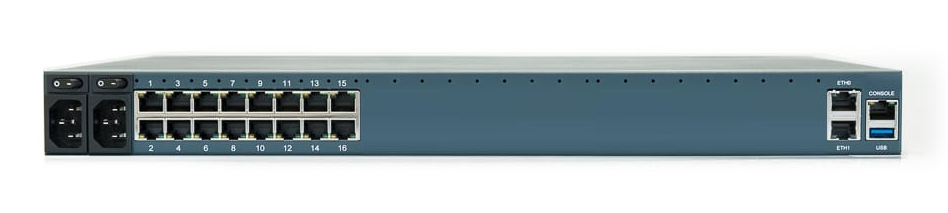 ZPE Nodegrid Serial Console - T Series 16-port unit, Dual DC, Legacy Pinouts, 2-Cores