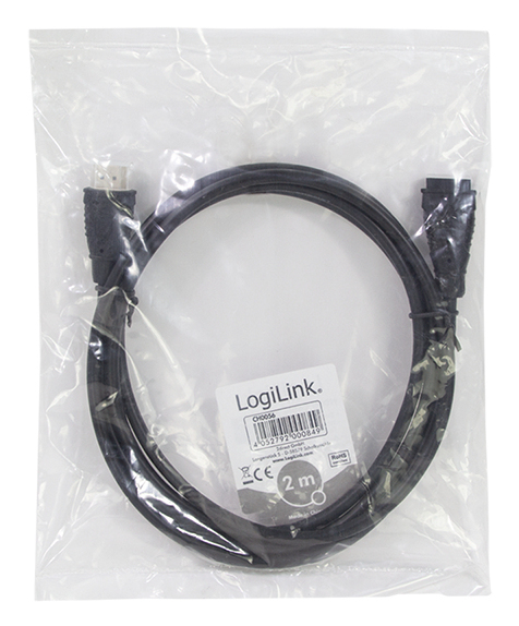 Logilink HDMI-Kabel Ethernet A -> A St/Bu  3.00m Gold Verl.