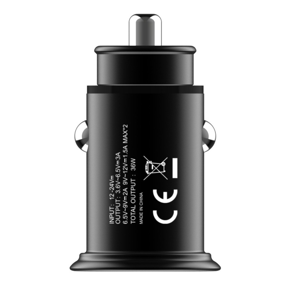 Techly Mini Car Charger 2 Ports USB-A Quick Charge 3.0 – image 4