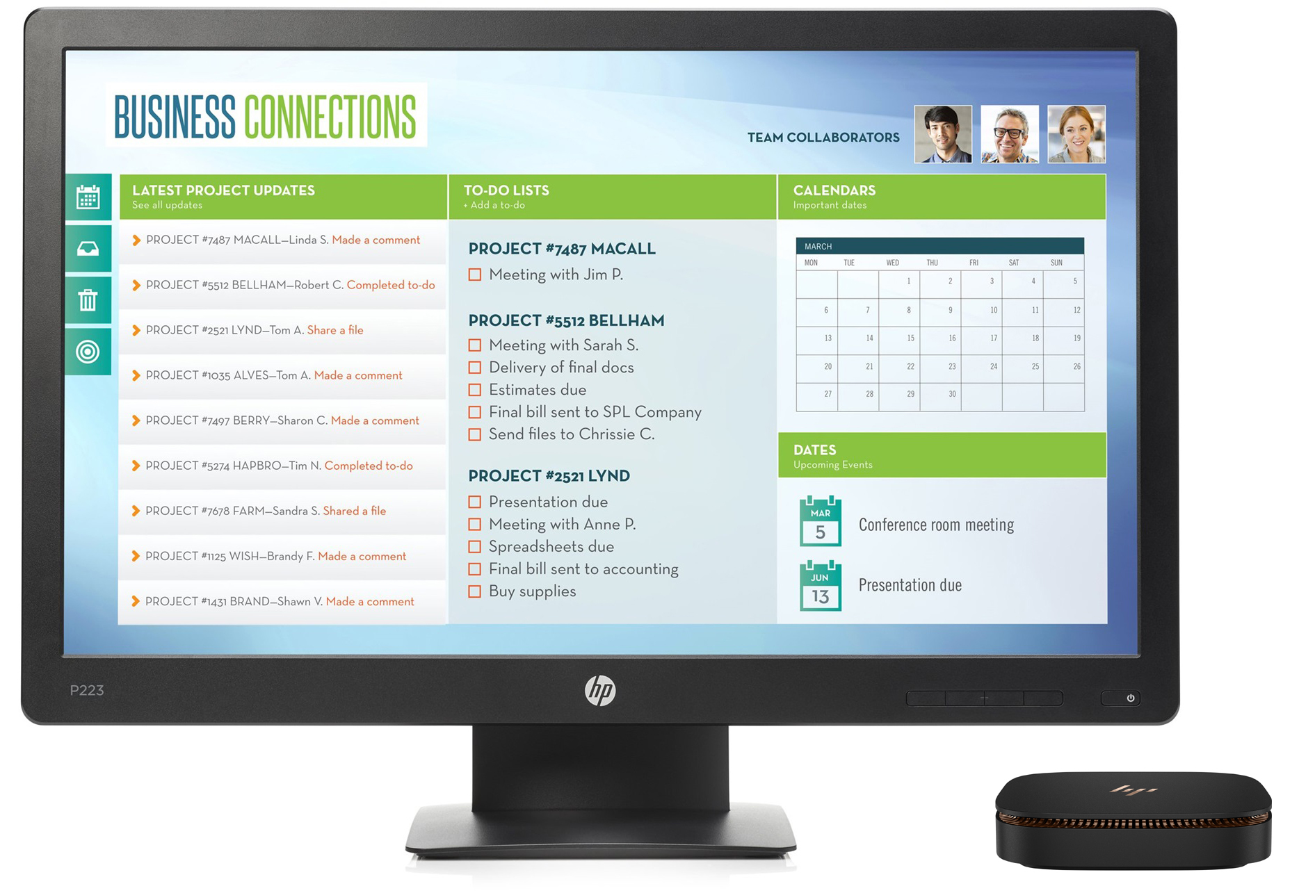HP Slice + ProDisplay P223 – image 1