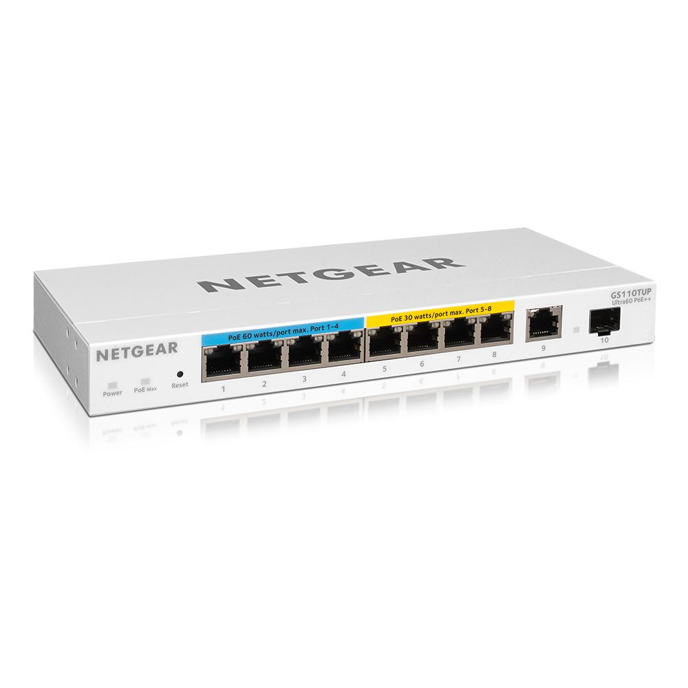 NETGEAR 10-Port Gigabit Ethernet Ultra60 PoE++ Smart Managed Pro Desktop Switch with 1 SFP and 1 Copper Uplink – image 3