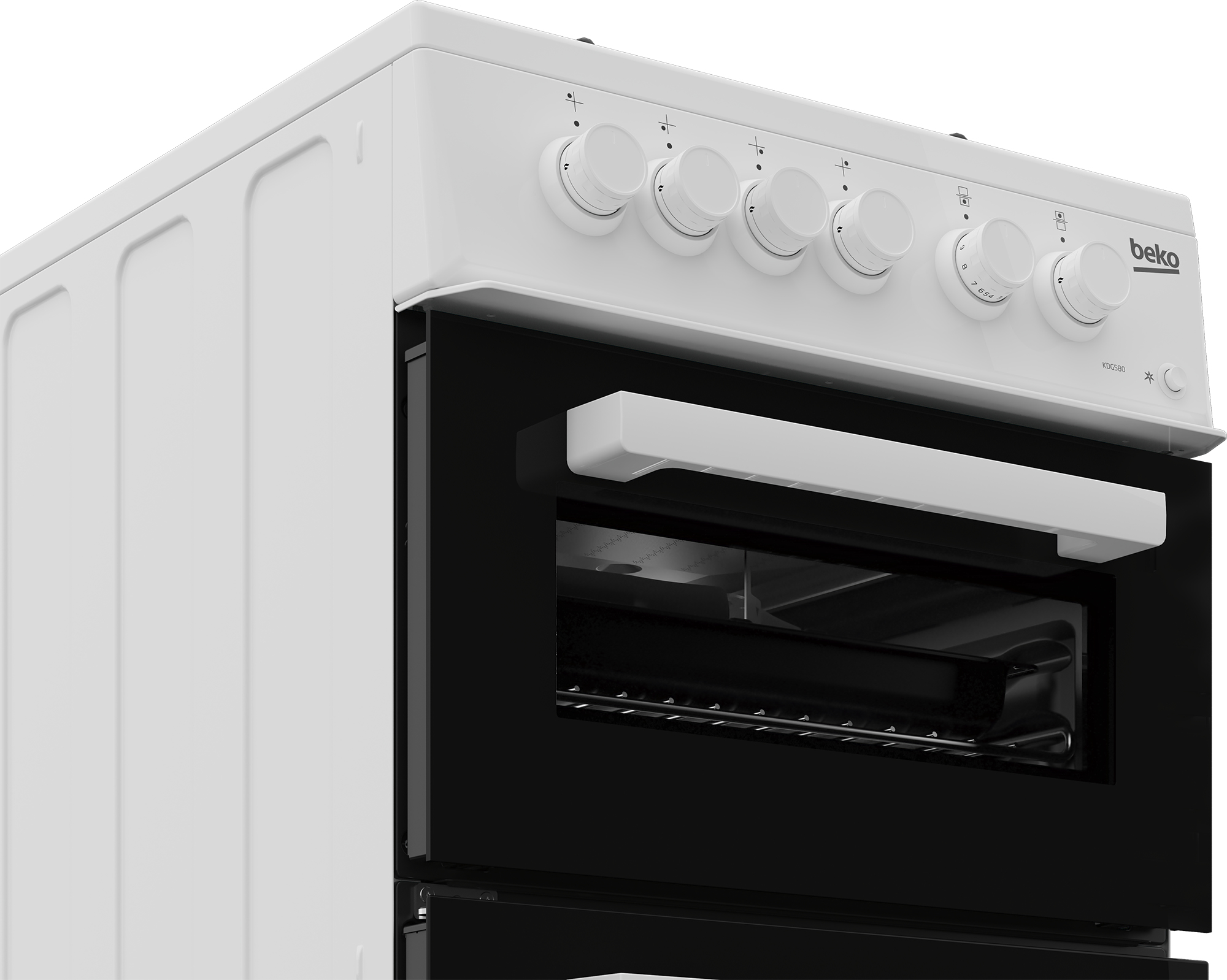 Beko KDG580W 50cm Freestanding Gas Twin Cavity Cooker – image 3