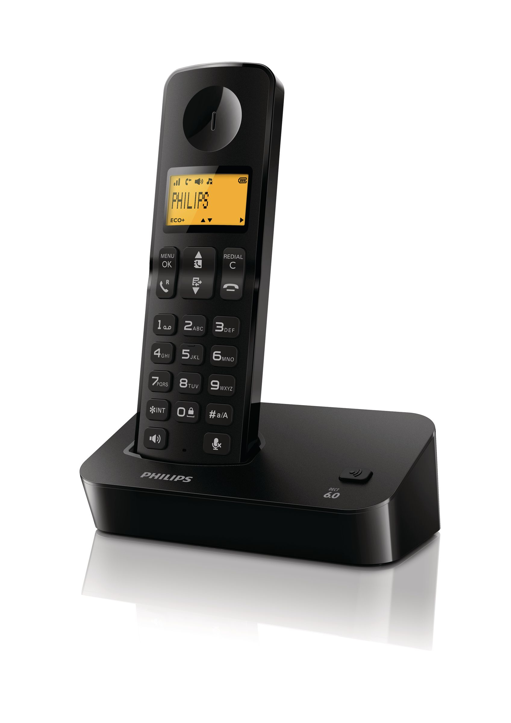 Philips D2001B/77 telephone DECT telephone Caller ID Black