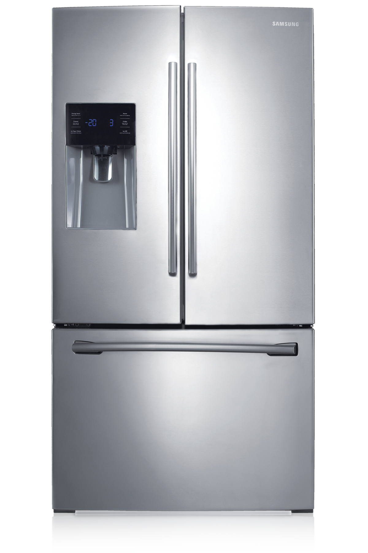 Samsung RF263 side-by-side refrigerator Silver – image 1